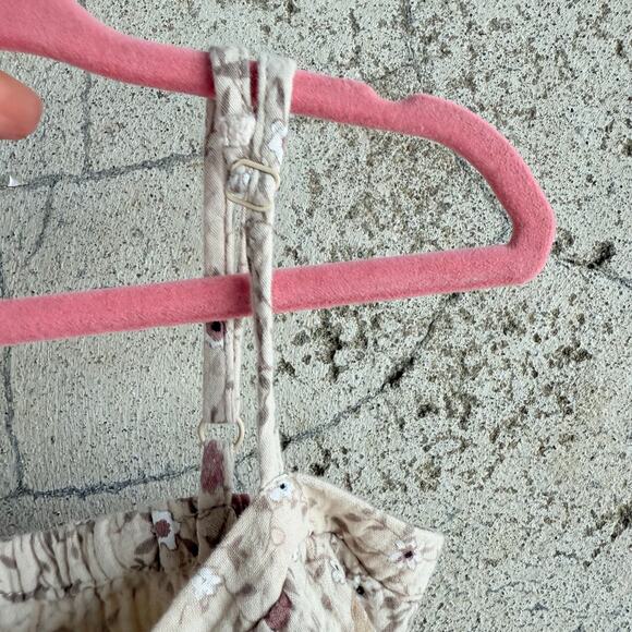 Rylee + Cru Dragonfly Maxi Dress Tiered Ruffles Girls 8-9Y Neutral Crinkle Gauze - Picture 9 of 12